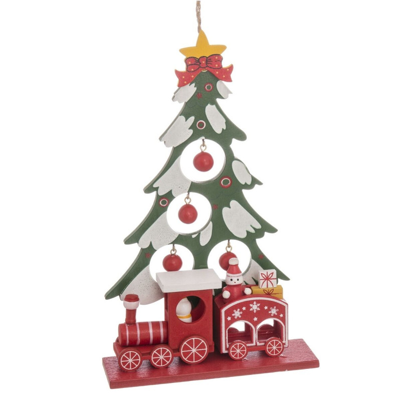 Christmas bauble Multicolour MDF Wood Christmas Tree 20 x 12 x 4 cm