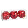 Christmas Baubles Red Plastic Polyfoam 10 x 10 x 10 cm (3 Units)