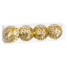 Christmas Baubles Golden Plastic Polyfoam 8 x 8 x 8 cm (4 Units)