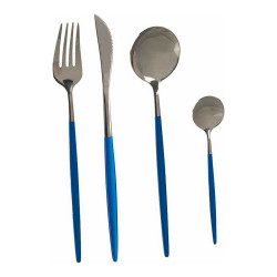 Cutlery Set Silver Blue Stainless steel (8 pcs)