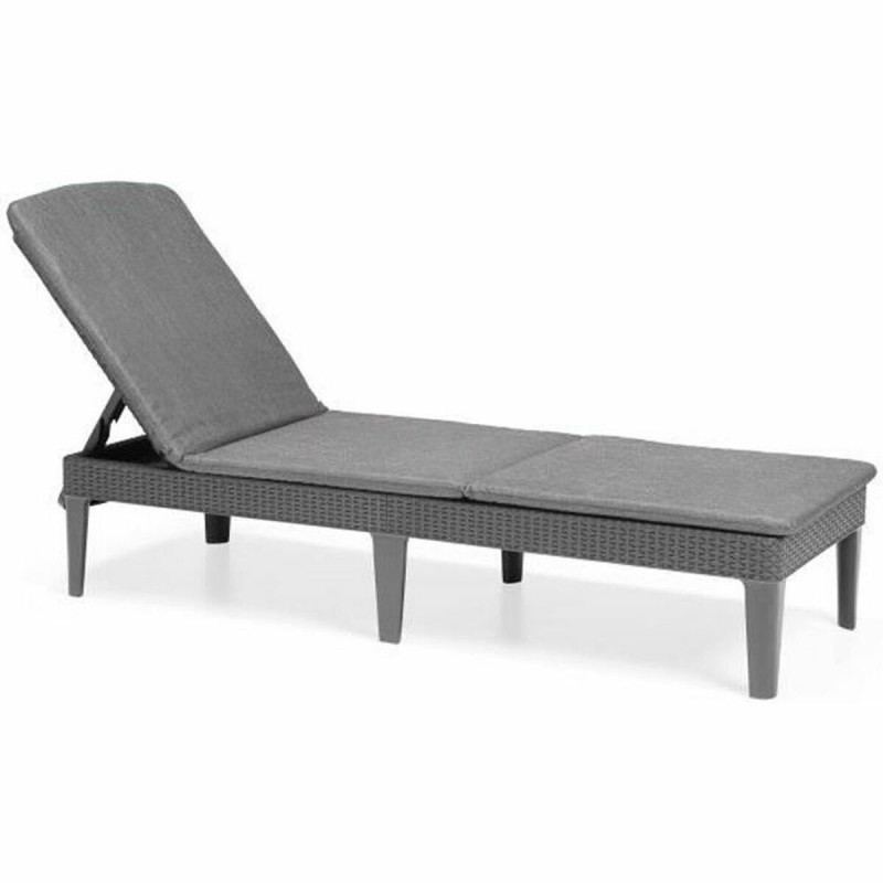 Sun-lounger Allibert by KETER Jaipur Grey Dark grey 187 x 58 x 29 cm