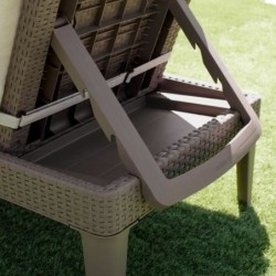 Sun-lounger Algon Allibert Brown 187 x 58 x 29 cm