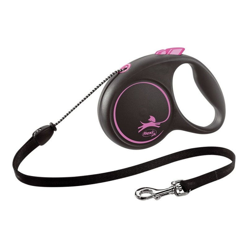 Dog Lead Flexi BLACK DESIGN 5 m Pink XS size