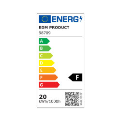 LED lamp EDM F 20 W E27 2100 Lm Ø 6,5 x 12,5 cm (3200 K)