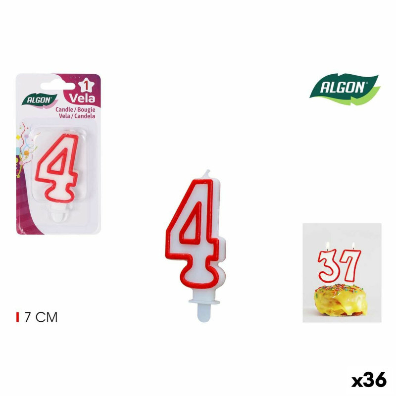 Candle Set Algon Red (36 Units)