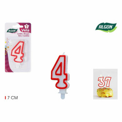 Candle Set Algon Red (36 Units)