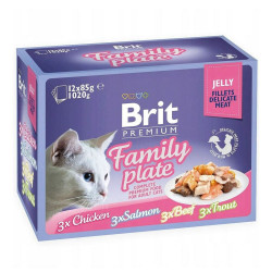 Cat food Brit Premium Chicken Salmon Veal 12 x 85 g