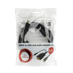 VGA to HDMI Adapter with Audio GEMBIRD A-HDMI-VGA-03-10 Black 3 m