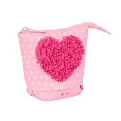 Pencil Holder Case Safta Love Yourself Pink (32 Pieces)