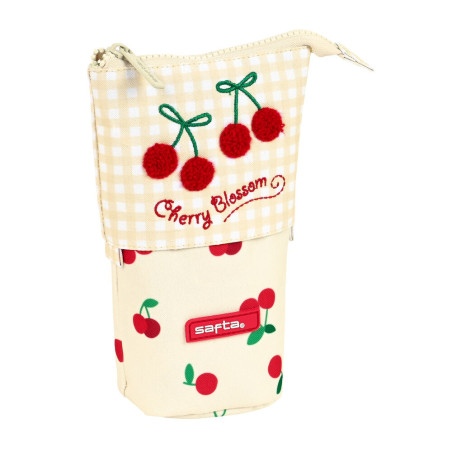 Pencil Holder Case Safta Cherry Beige (32 Pieces)