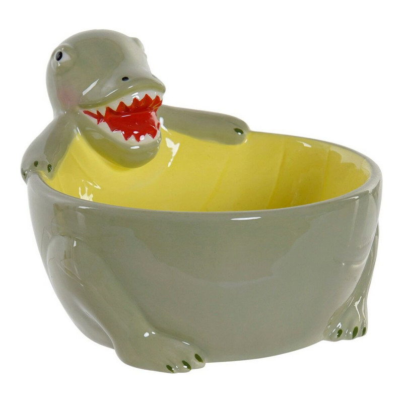 Bowl DKD Home Decor Dinosaur Green Dolomite 13,7 x 15,7 x 10,2 cm