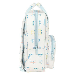 School Bag Safta Cars White Light Blue