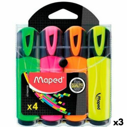 Fluorescent Marker Set Maped Fluor Quality Neon Multicolour (3 Units)