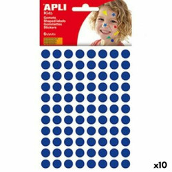 Stickers Apli 6 Sheets Blue Circular (10 Units)