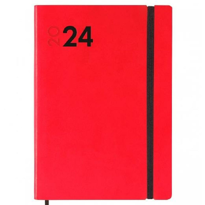 Diary Finocam Dynamic Mara 2024 Red A5 14 x 20,4 cm