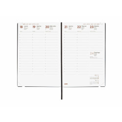 Diary Finocam Dynamic Mara 2024 Black A5 14 x 20,4 cm