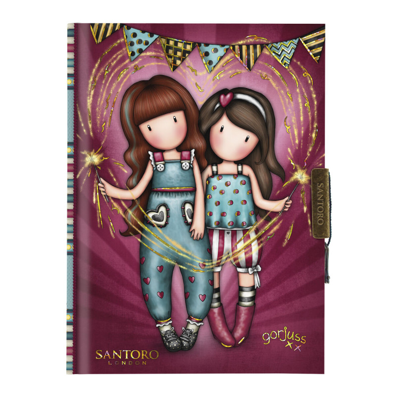 Diary Gorjuss Fireworks Maroon (12.8 x 17.5 x 2 cm)