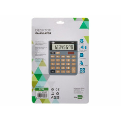 Calculator Liderpapel XF18 Grey Plastic