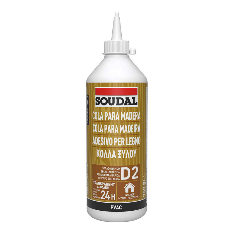 Instant Glue Soudal 117835 Wood White 750 gr