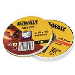 Cutting disc Dewalt Fast Cut dt3506-qz 10Units 115 x 1 x 22,23 mm