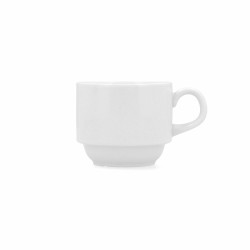 Cup Bidasoa Glacial Coffee Ceramic White 180 ml (6 Units)