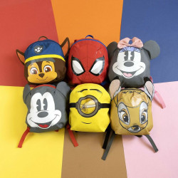 Child bag Mickey Mouse Grey (9 x 20 x 25 cm)