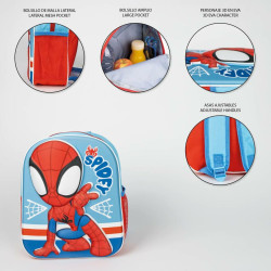 3D Child bag Spidey Blue Red 25 x 31 x 1 cm