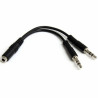 Audio Jack Adapter Startech MUYHSFMM             Black 0,13 m