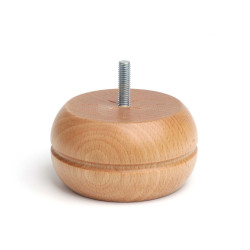 Feet Rei 459 Circular Natural Wood Classic (Ø 9 x 5 cm)