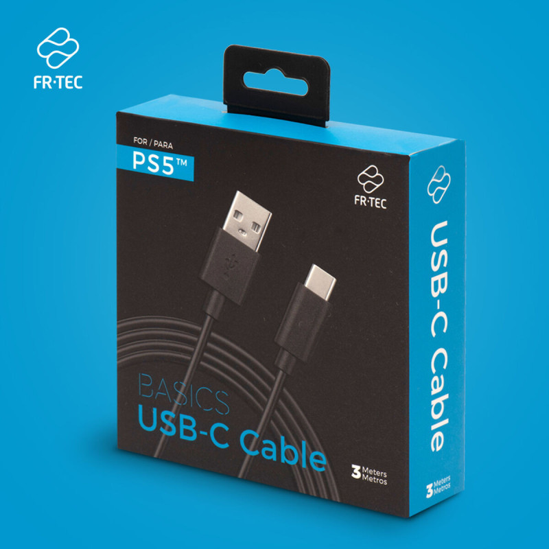 USB A to USB C Cable FR-TEC FT0029 Black 3 m