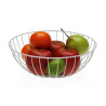 Fruit Bowl Versa Fish Metal Steel MDF Wood 28 x 10 x 28 cm