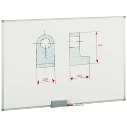 Magnetic board Faibo 120 x 200 cm Aluminium Steel White Silver