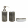 Bath Set DKD Home Decor PB-186028 Brown ABS Stoneware 6,5 x 6,5 x 17 cm (3 Pieces)