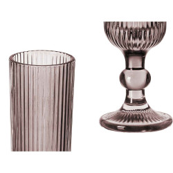 Champagne glass Stripes Grey Glass 160 ml (6 Units)