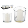 Scented Candle 10 x 10 x 10 cm (6 Units) Glass Cotton