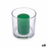 Scented Candle 10 x 10 x 10 cm (6 Units) Glass Bamboo