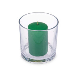 Scented Candle 10 x 10 x 10 cm (6 Units) Glass Bamboo