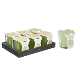 Scented Candle 10 x 10 x 10 cm (6 Units) Glass Jasmine