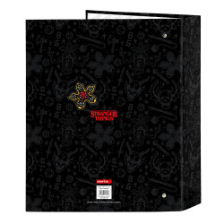 Ring binder Stranger Things Black A4 27 x 33 x 6 cm