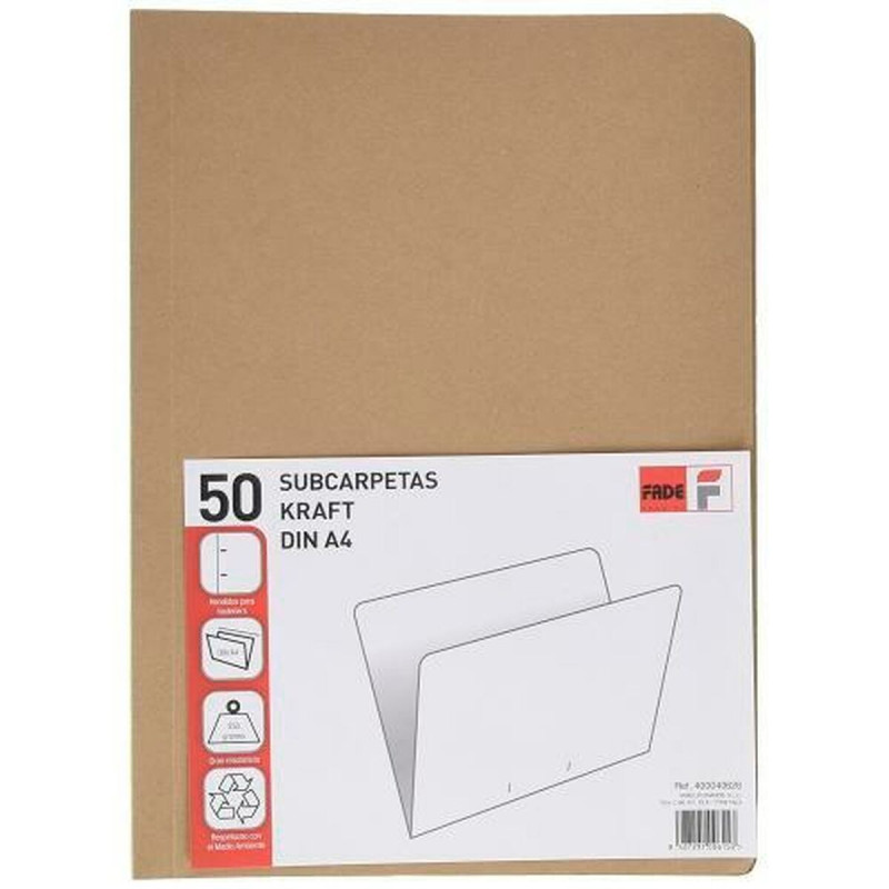 Subfolder Elba Natural brown A4 50 Units