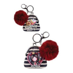 Purse Keyring Gorjuss Finding my way Red Pompom