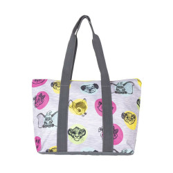 Beach Bag Disney Grey (47 x 33 x 15 cm)