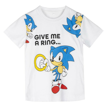 Child's Short Sleeve T-Shirt Sonic White