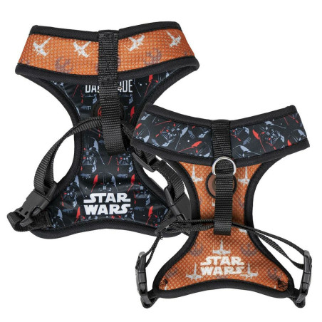 Dog Harness Star Wars Reversible Black XS