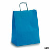 Paper Bag 24 x 12 x 40 cm Blue (25 Units)