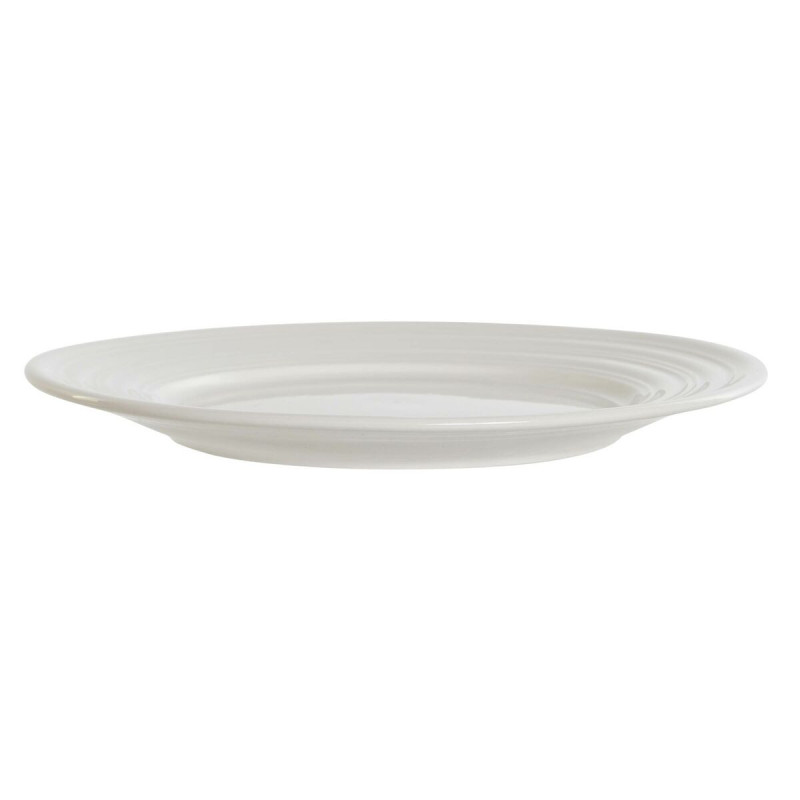 Flat Plate DKD Home Decor White Porcelain 19 x 19 x 2 cm