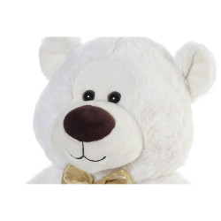 Teddy Bear DKD Home Decor Bow tie White Golden Metal Children's Bear 30 x 40 cm 25 x 25 x 30 cm