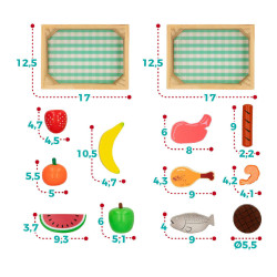 Toy Food Set Woomax 12 Pieces (12 pcs)