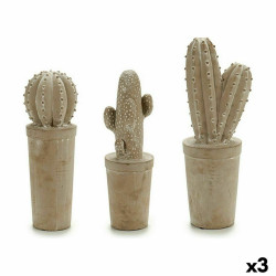 Decorative Garden Figure Cactus Stone 13 x 38 x 13 cm (3 Units)