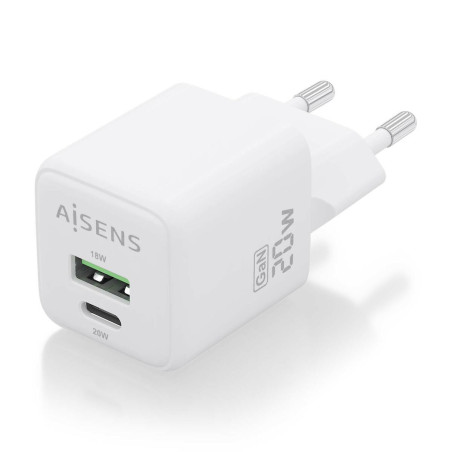 Wall Charger Aisens ASCH-20W2P010-W White 20 W (1 Unit)